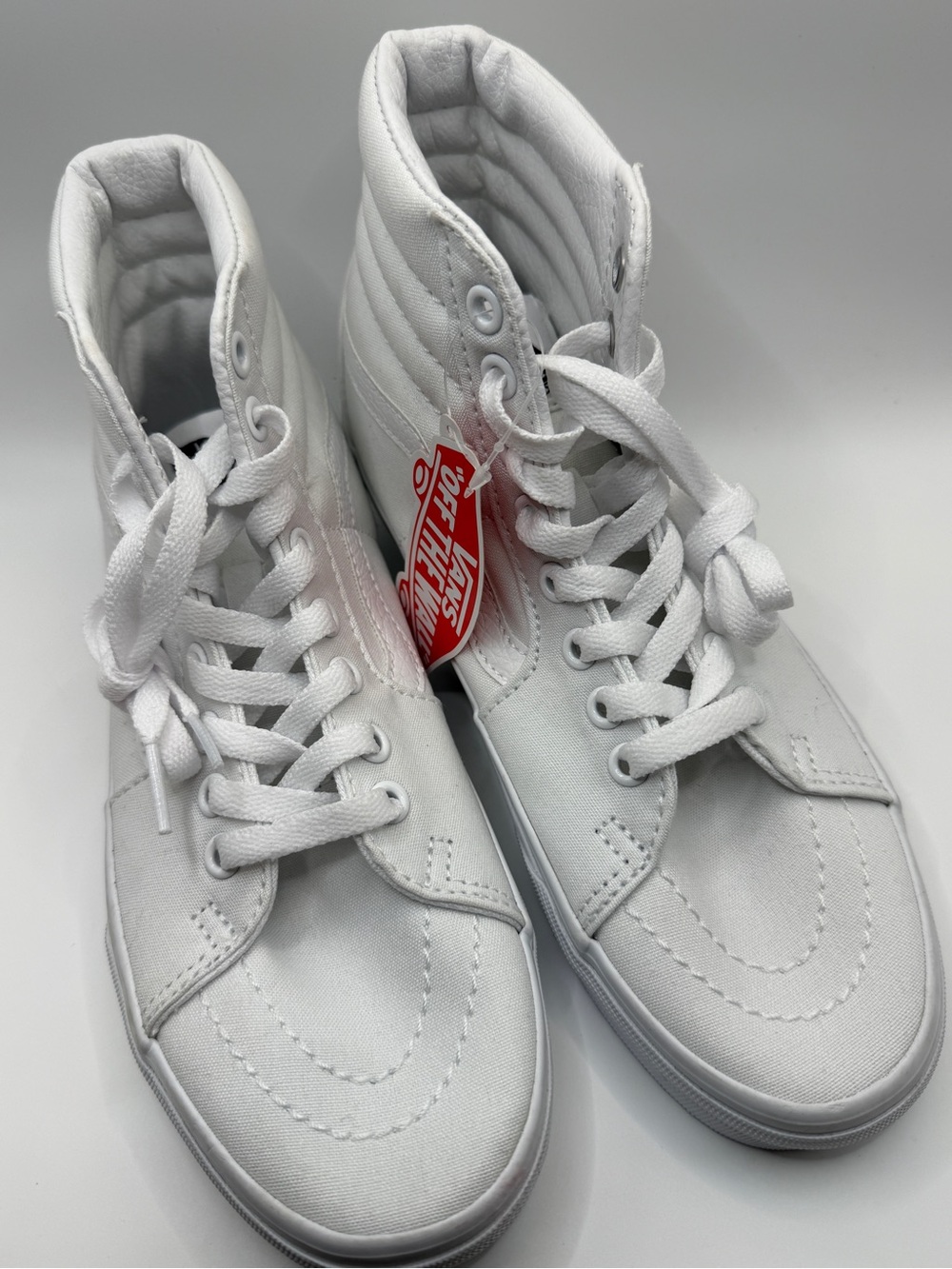Vans White High-Top Skate Sneakers with Tags - Picture 2 of 7